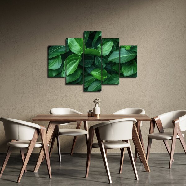 Kép - Zöld levelek (150x105 cm)