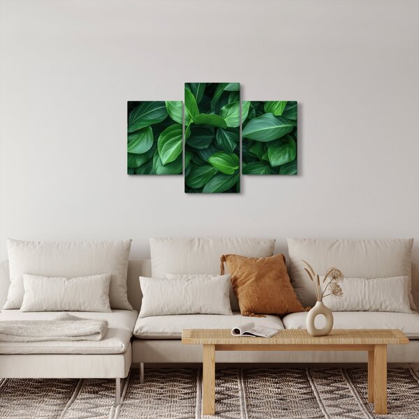 Kép - Zöld levelek (90x60 cm)