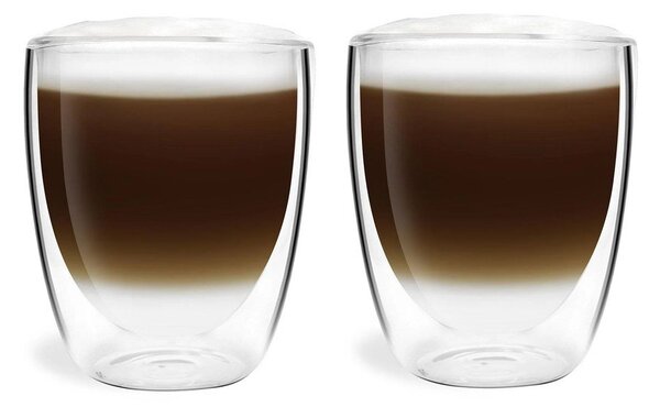 Üveg duplafalú bögre szett lattéhoz 2 db-os 320 ml Amo – Vialli Design