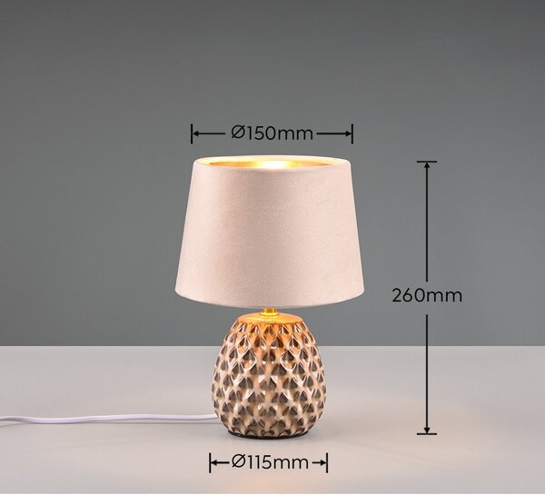 Bézs asztali lámpa (magasság 27 cm) Ariana – Reality