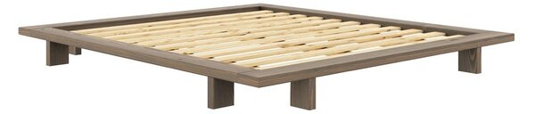 Barna borovi fenyő franciaágy ágyráccsal 180x200 cm Japan – Karup Design