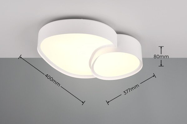 Fehér LED mennyezeti lámpa 36x43.5 cm Rise – Trio