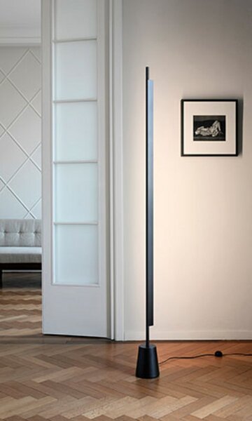 Állólámpa Luceplan, dimmable, Fekete, Nappali, Alumínium