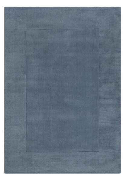 Sötétkék kézi szövésű gyapjú szőnyeg 120x170 cm Textured Wool Border – Flair Rugs