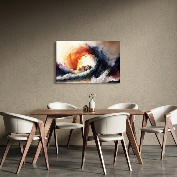Kép - Az árvíz örvényében, akvarell (90x60 cm)