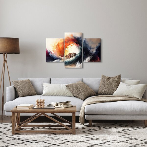 Kép - Az árvíz örvényében, akvarell (90x60 cm)