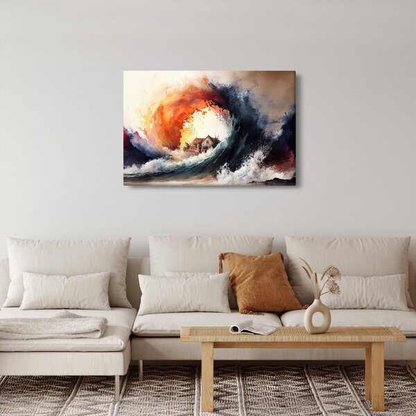 Kép - Az árvíz örvényében, akvarell (90x60 cm)