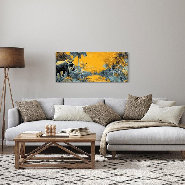 Kép - Elefánt a természetben (120x50 cm)