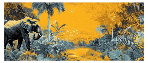Kép - Elefánt a természetben (120x50 cm)