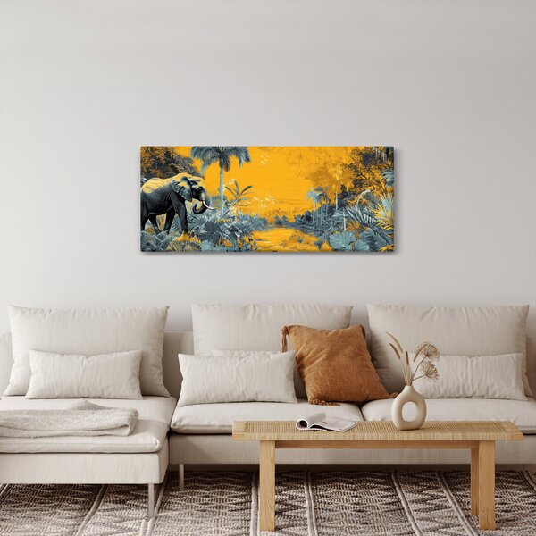 Kép - Elefánt a természetben (120x50 cm)