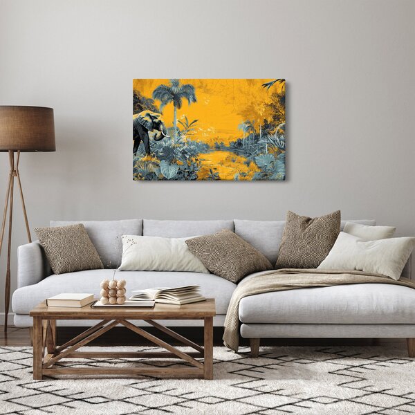 Kép - Elefánt a természetben (90x60 cm)