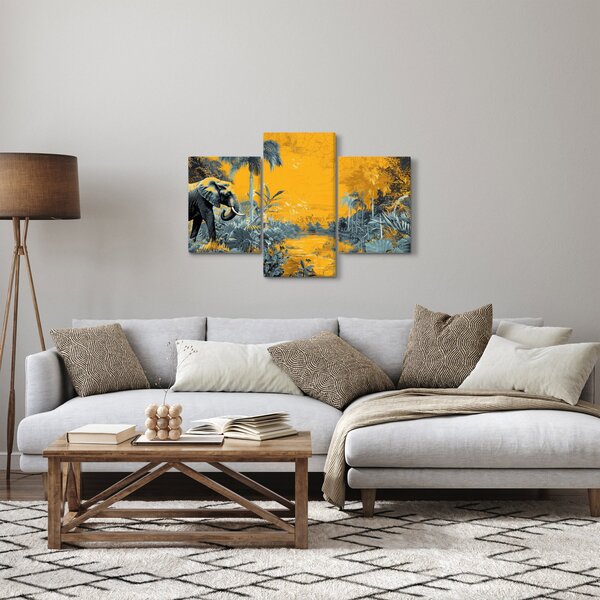 Kép - Elefánt a természetben (90x60 cm)