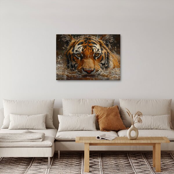 Kép - Portré egy tigris a vízben (70x50 cm)