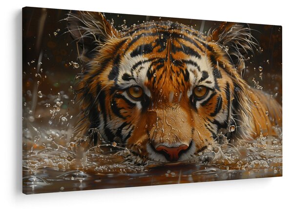Kép - Portré egy tigris a vízben (90x60 cm)