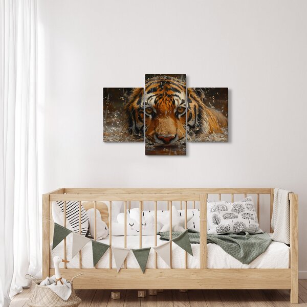 Kép - Portré egy tigris a vízben (90x60 cm)