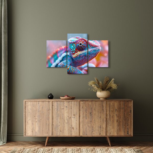 Kép - Színes kaméleon (90x60 cm)