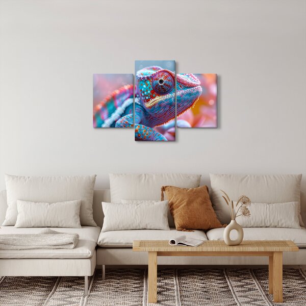 Kép - Színes kaméleon (90x60 cm)