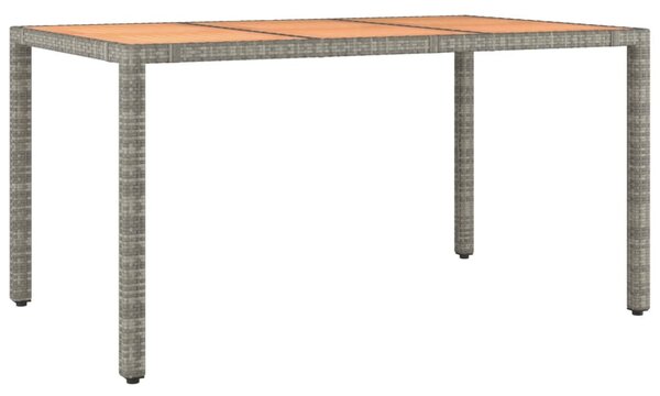 5 részes szürke polyrattan kerti étkezőgarnitúra párnával