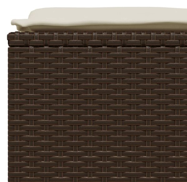 5 részes barna polyrattan kerti ülőgarnitúra párnával