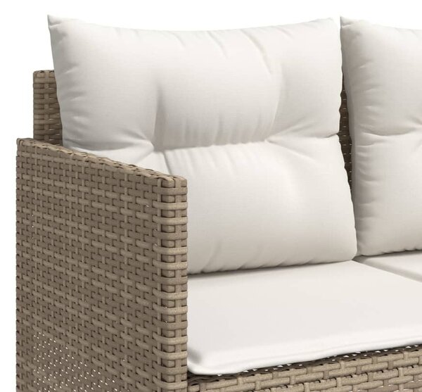 5 részes bézs polyrattan kerti ülőgarnitúra párnákkal