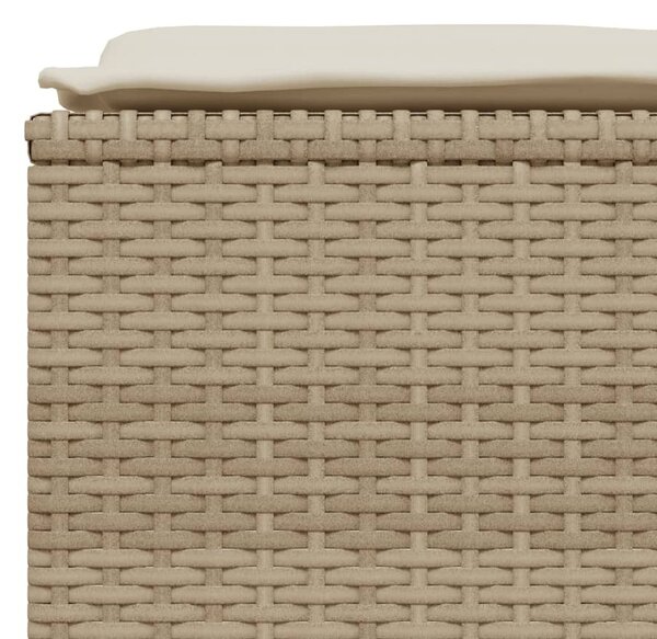 5 részes bézs polyrattan kerti ülőgarnitúra párnákkal