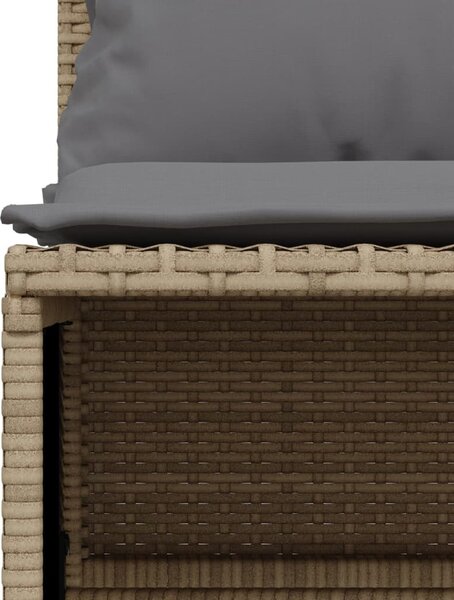 5 részes bézs polyrattan kerti ülőgarnitúra párnákkal