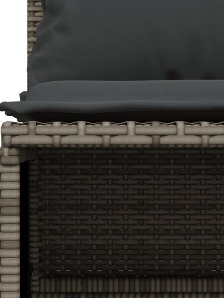 4 részes szürke polyrattan kerti ülőgarnitúra párnákkal