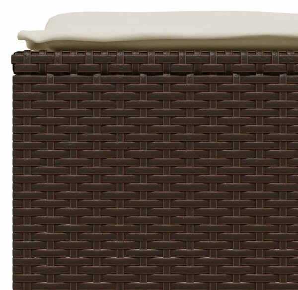 5 részes barna polyrattan kerti ülőgarnitúra párnával