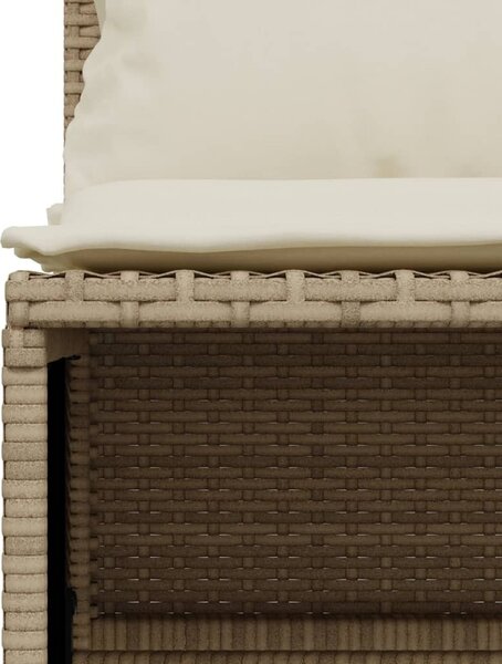 4 részes bézs polyrattan kerti ülőgarnitúra párnákkal