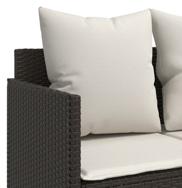 5 részes barna polyrattan kerti ülőgarnitúra párnával