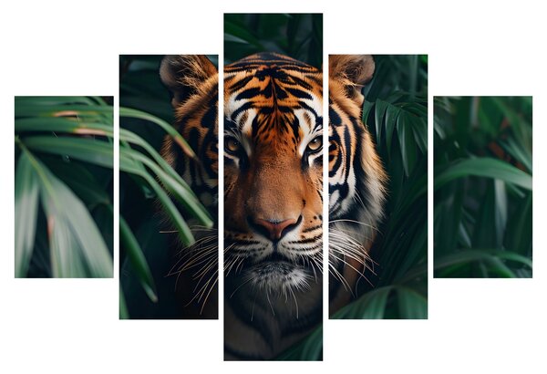Kép - Egy tigris portréja a dzsungelben (150x105 cm)