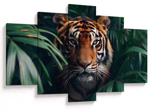 Kép - Egy tigris portréja a dzsungelben (150x105 cm)