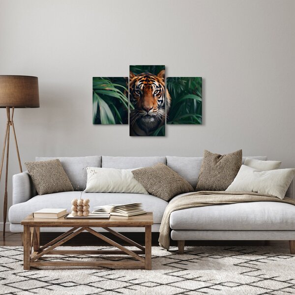 Kép - Egy tigris portréja a dzsungelben (90x60 cm)