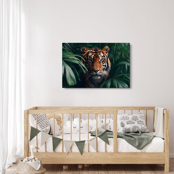 Kép - Egy tigris portréja a dzsungelben (90x60 cm)