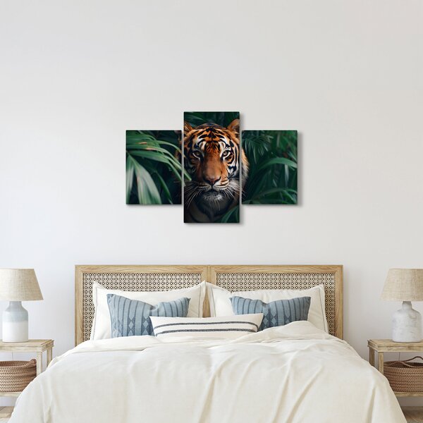 Kép - Egy tigris portréja a dzsungelben (90x60 cm)