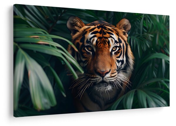 Kép - Egy tigris portréja a dzsungelben (90x60 cm)
