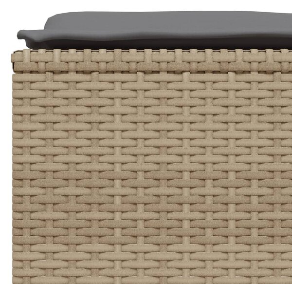 5 részes bézs polyrattan kerti ülőgarnitúra párnákkal