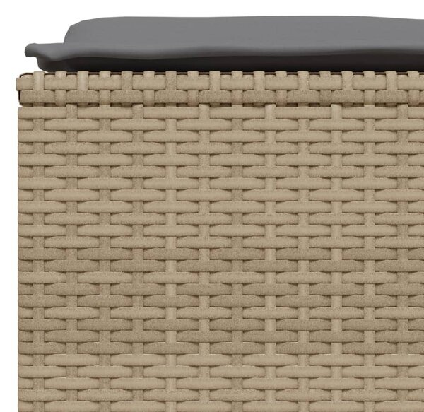 5 részes bézs polyrattan kerti ülőgarnitúra párnákkal
