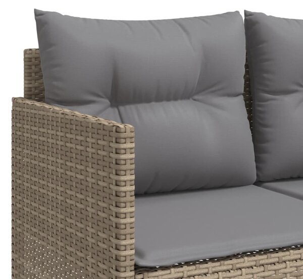 5 részes bézs polyrattan kerti ülőgarnitúra párnákkal