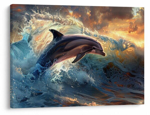 Kép - Delfin, illusztrációk (70x50 cm)