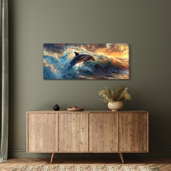Kép - Delfin, illusztrációk (120x50 cm)