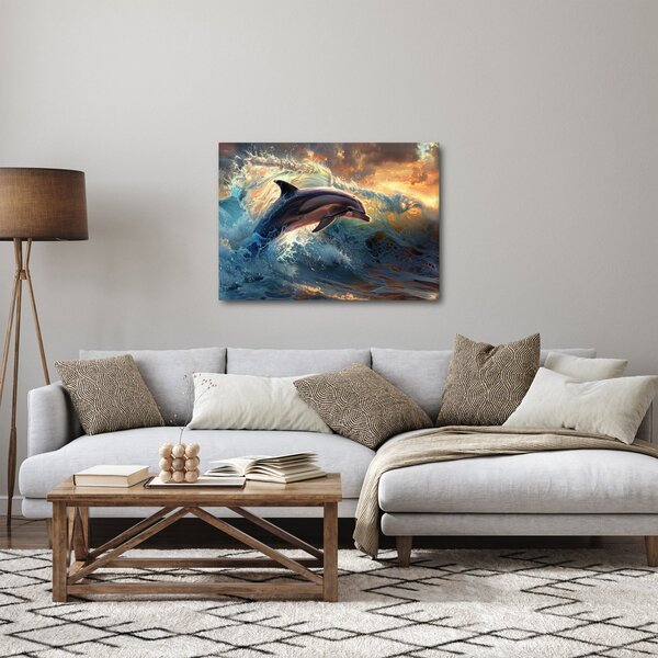 Kép - Delfin, illusztrációk (70x50 cm)