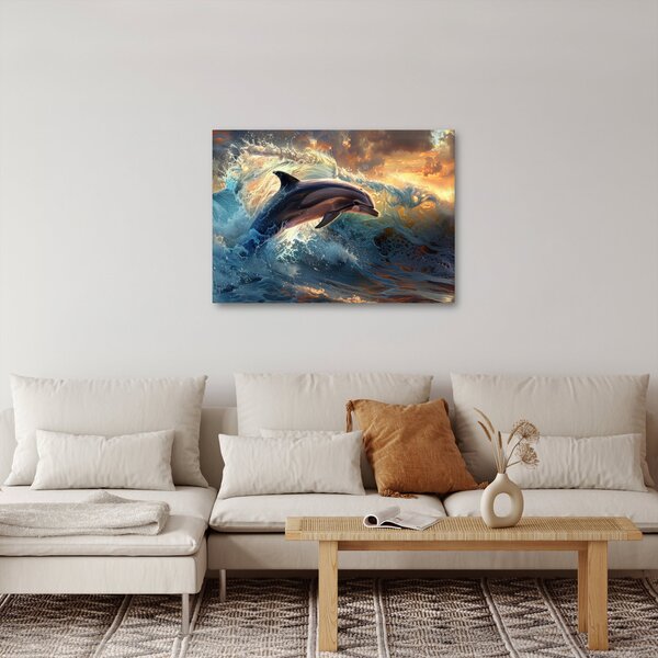 Kép - Delfin, illusztrációk (70x50 cm)