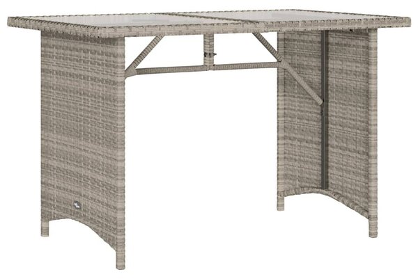 6 részes világosszürke polyrattan kerti ülőgarnitúra párnákkal