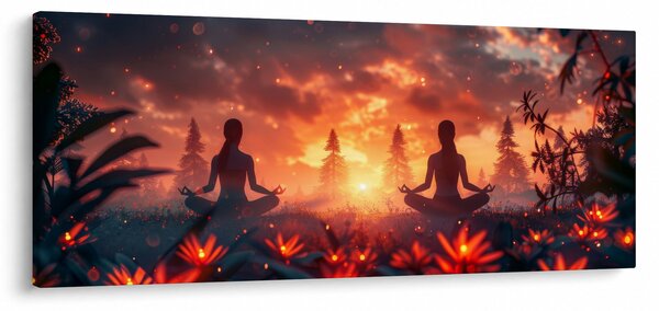 Kép - Jóga a természetben (120x50 cm)