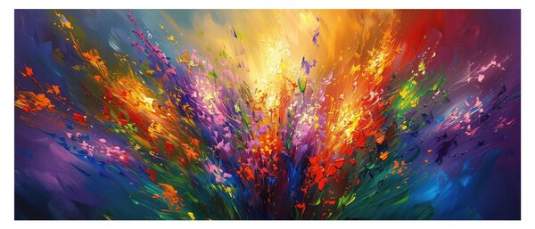 Kép - A virágok absztrakciója (120x50 cm)