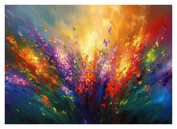 Kép - A virágok absztrakciója (70x50 cm)