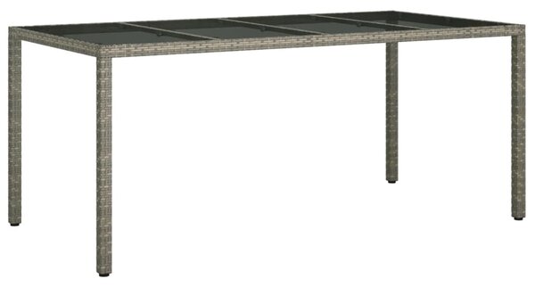 7 részes szürke polyrattan kerti étkezőgarnitúra párnával