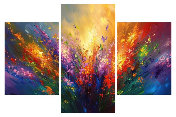 Kép - A virágok absztrakciója (90x60 cm)