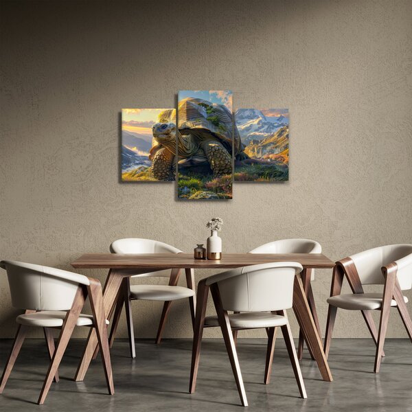 Kép - Teknős és hegyvidéki táj (90x60 cm)